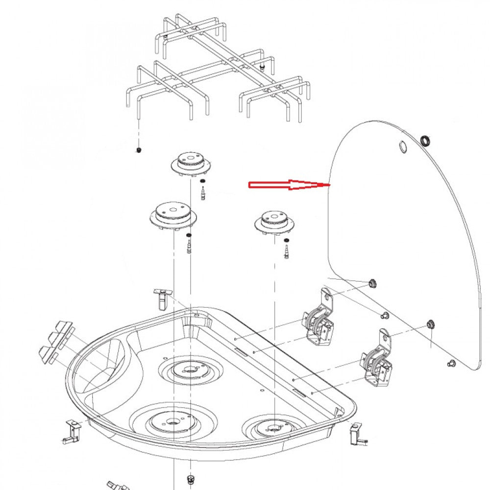 Dometic CU400 Kit Glas Grill
