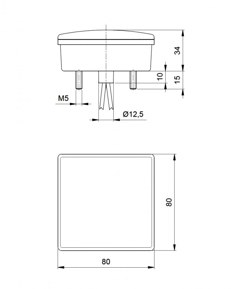 Jokon Remlicht/Achterlicht LED 280 Vierkant Wit