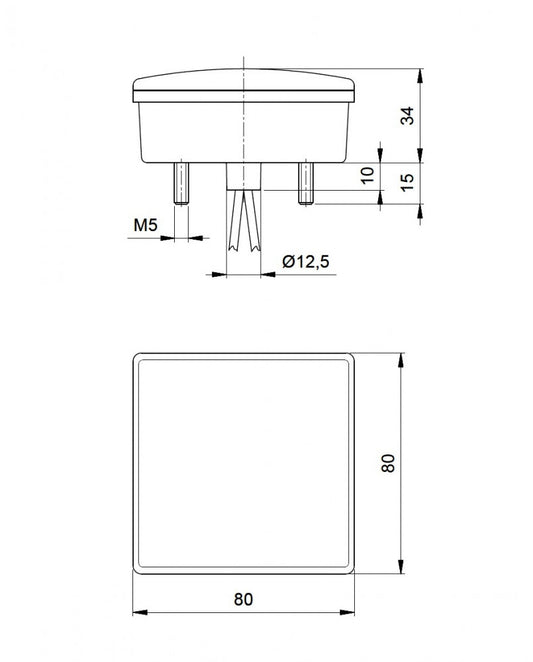 Jokon Knipperlicht LED 280 Vierkant Wit