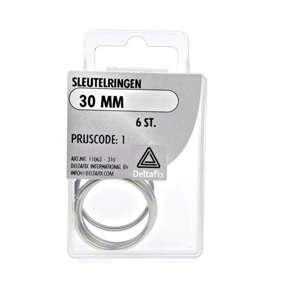 Deltafix Sleutelring 30mm Set 6st