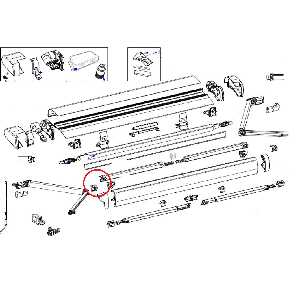 Thule Eindkap Tension Arm LH+RH 5200/6300