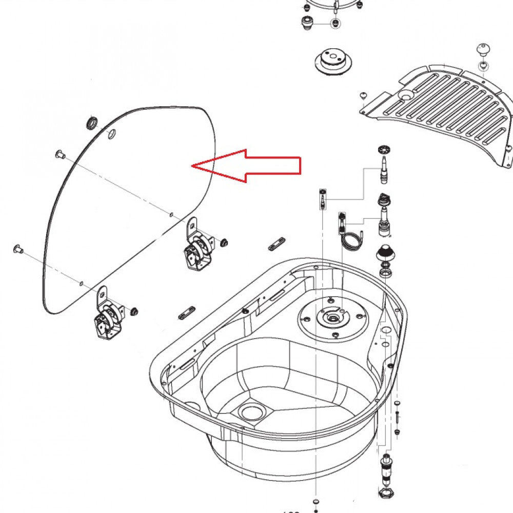 Dometic PI8802 Glasdeksel Band Links