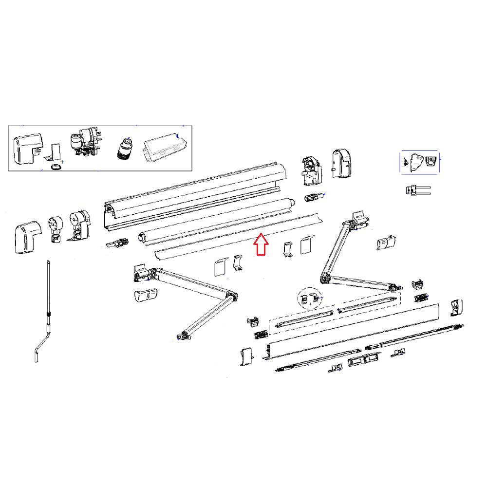 Thule Support Roller Tube Aluminium 5200 4.00