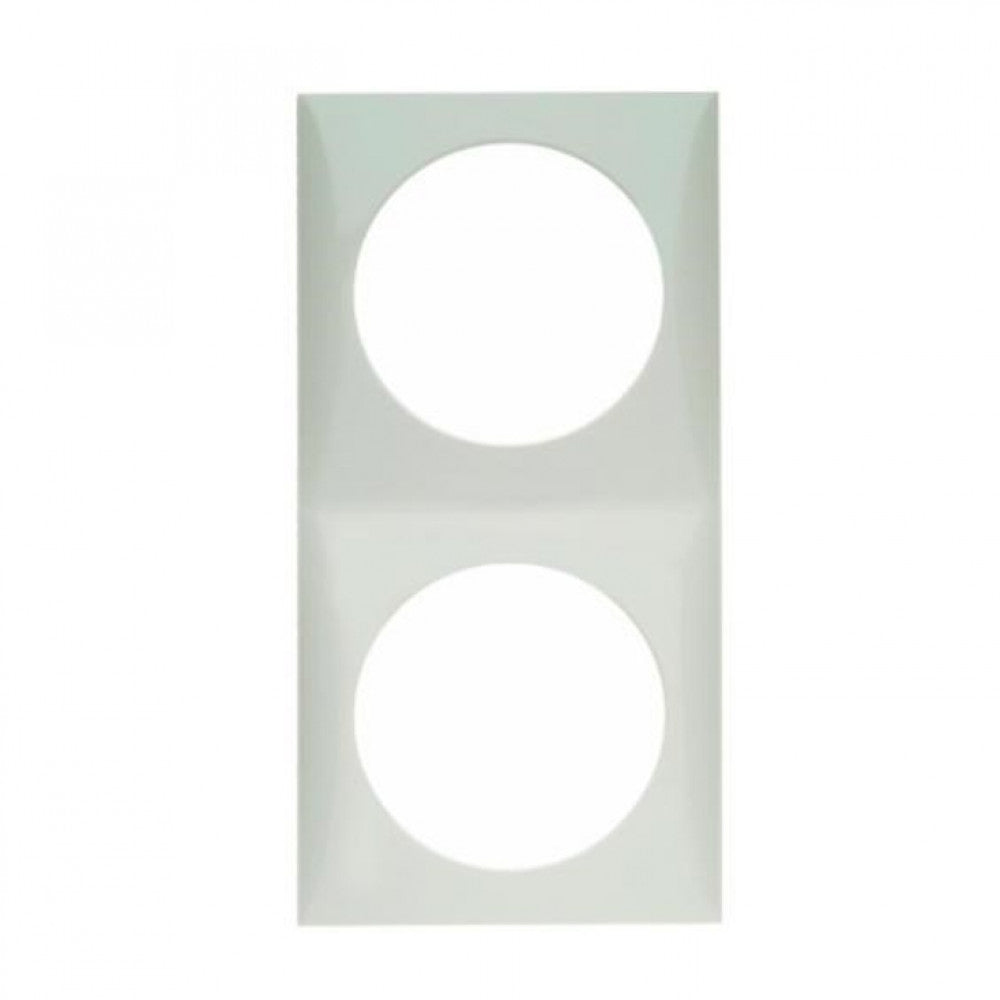 Berker Afdekraam Flow 2-Vaks Chroom Mat