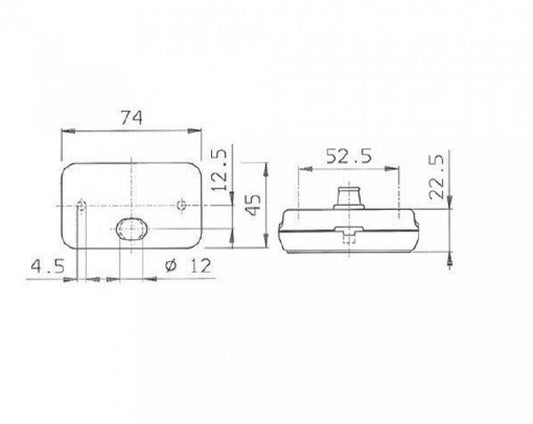 Jokon Breedtelicht PL130 Rechthoekig Opbouw Wit