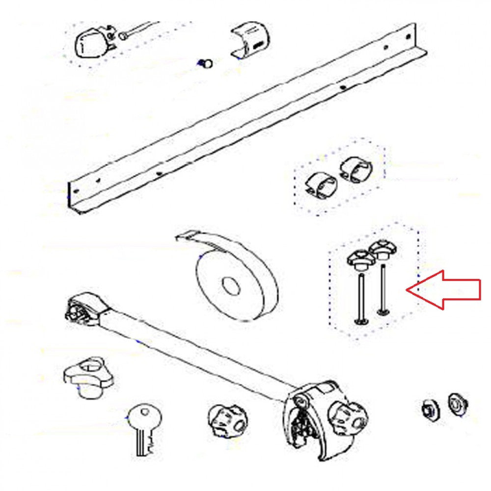 Thule Bolt 90mm met knob high 1500603175