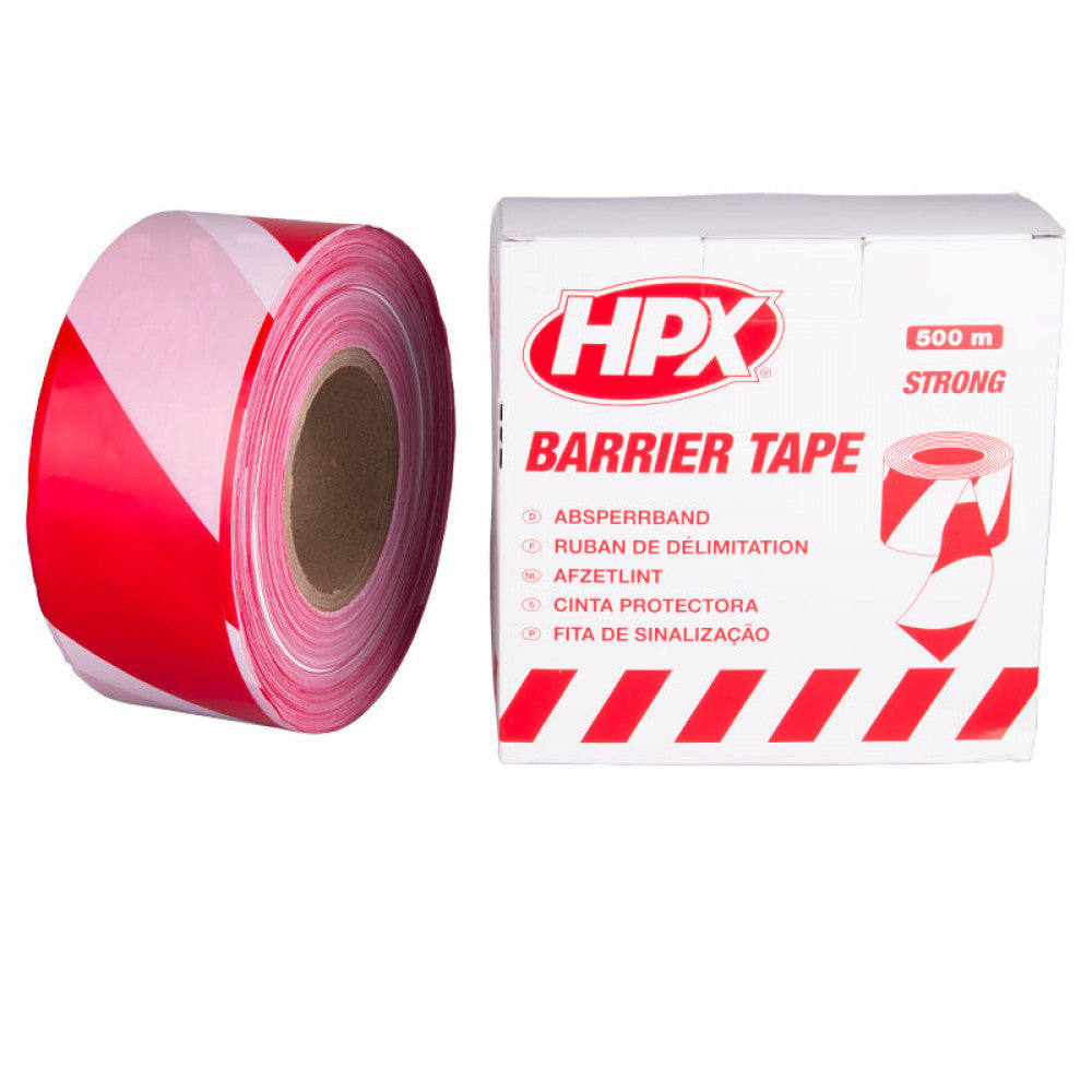 HPX Afzetlint Rood/Wit 500mtr