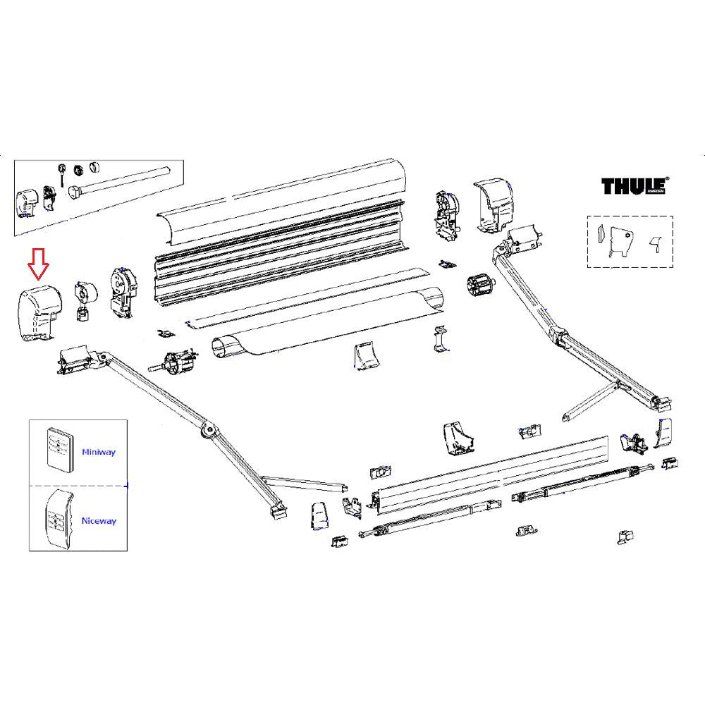 Thule 6300 Back Housing 3.50