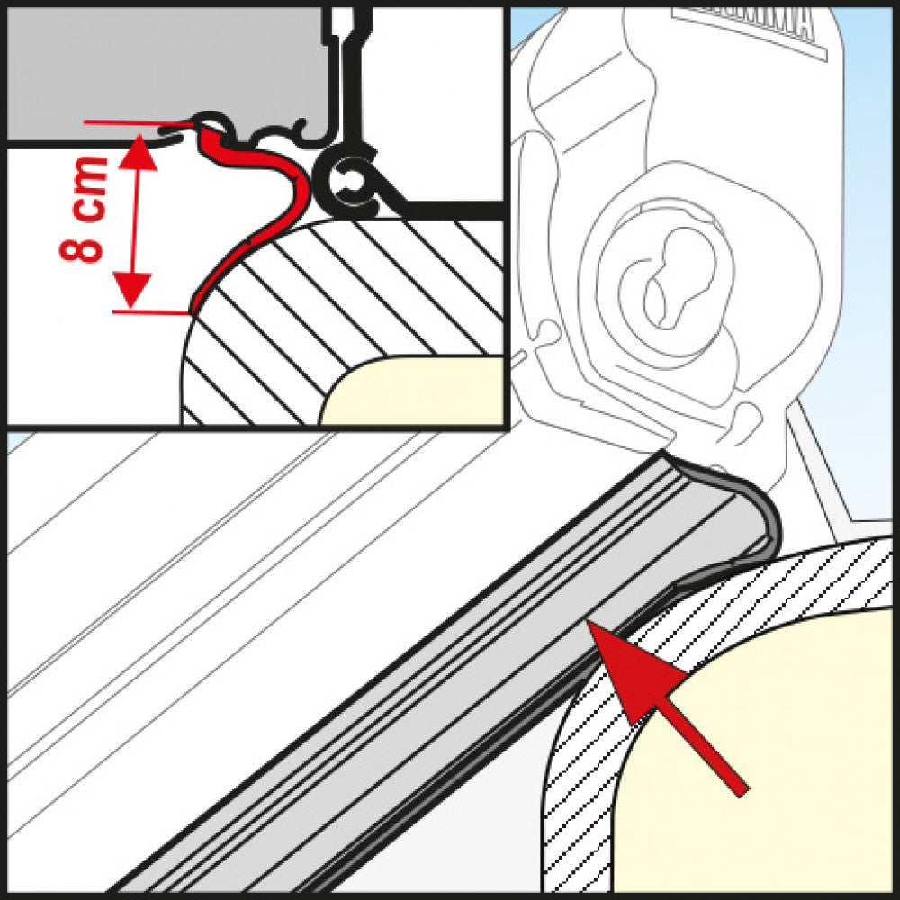 Fiamma Rain Guard Lower 20mtr