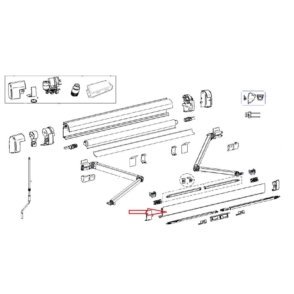 Thule Lead Rail 5200 1.90 Wit