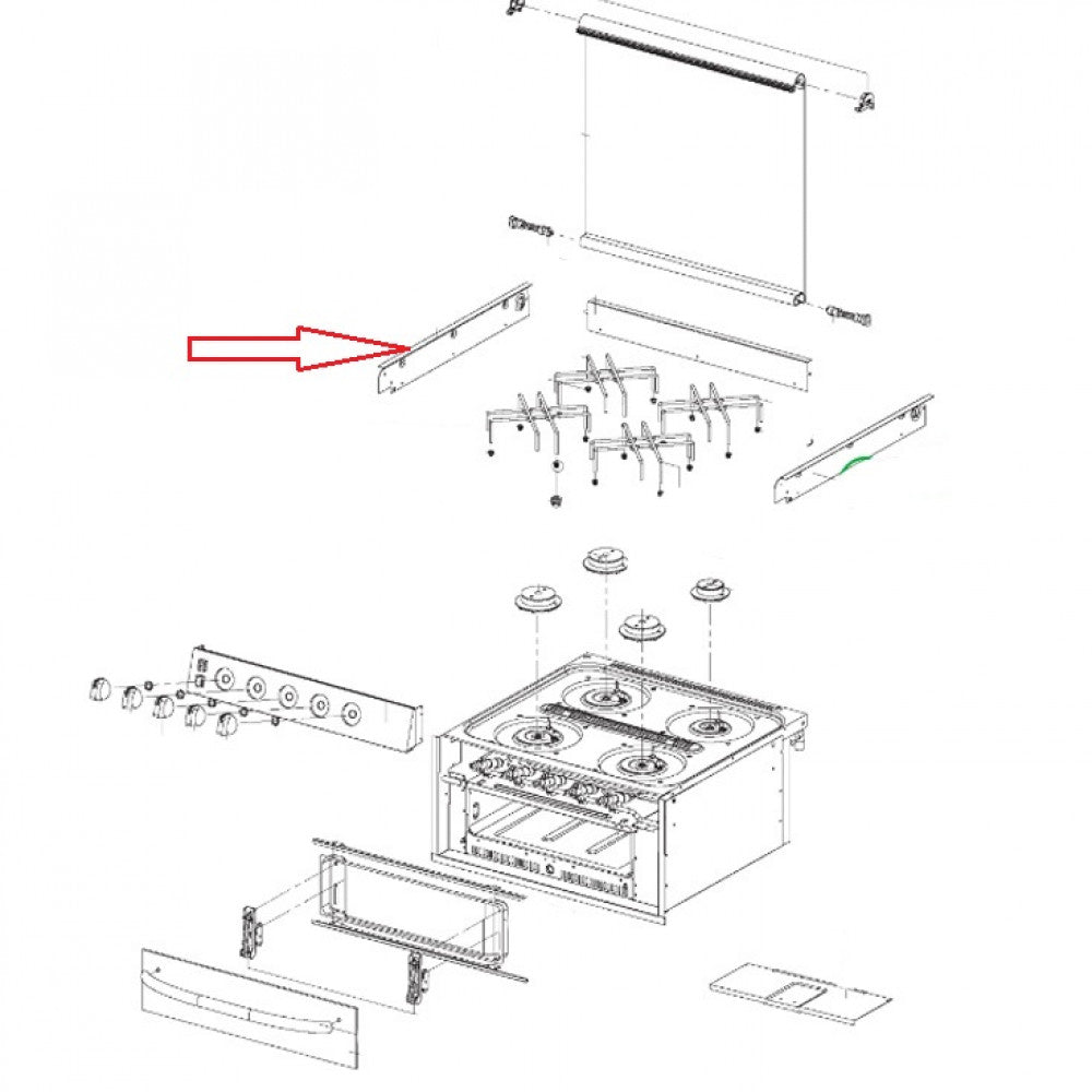 Dometic CU400 Profiel Fornuis Links