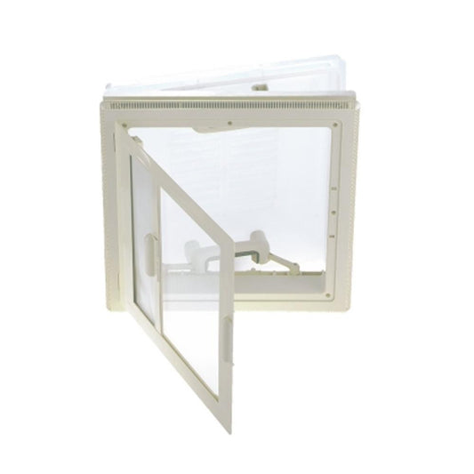 MPK Dakluik 40x40cm Wit Kader+Vliegenhor