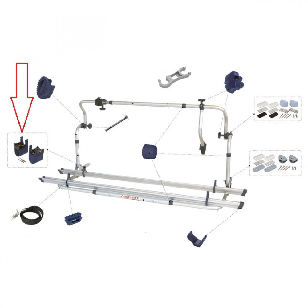 Fiamma Buisklemhouder set 35mm L+R blauw 98656-141