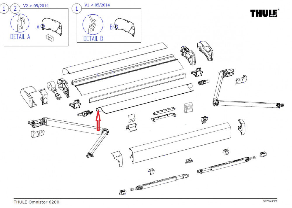 Thule roller tube D=30/6200 4,25m