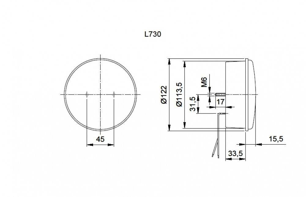 Jokon Mistlicht/Achteruitrijlicht LED 730 Rond Wit