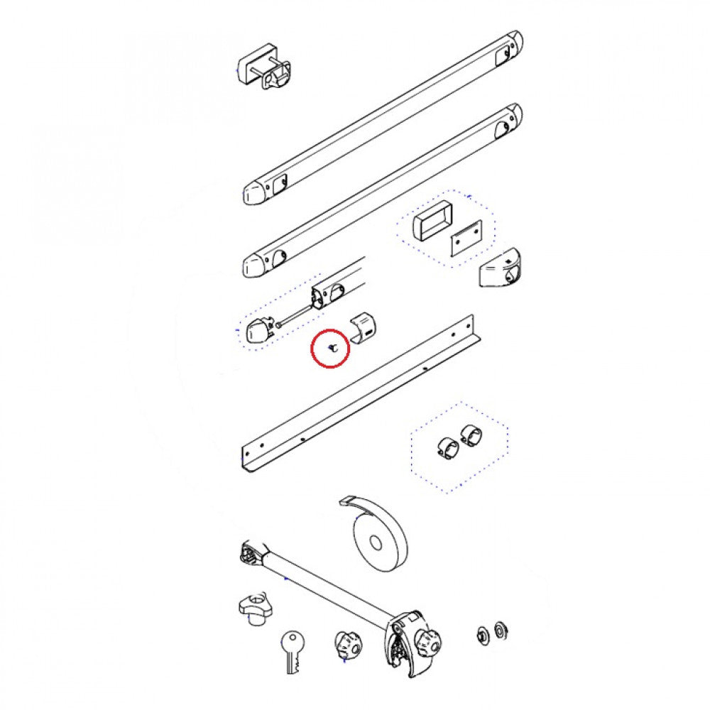 Thule Mounting Rail Screw Nail 100st.