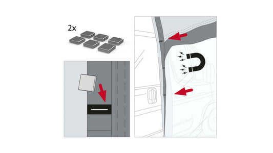 Fiamma Privacy Room 300 Ducato H3 Magneet