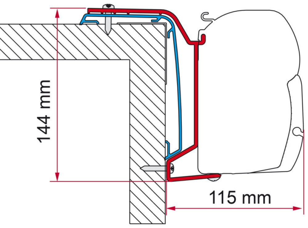 Fiamma Rapido Serie S6 666F-696F Adapter 500 >2024 F45