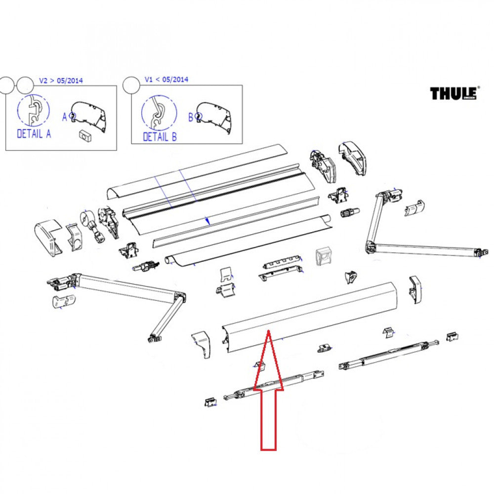 Thule lead rail 6200 3,5m white