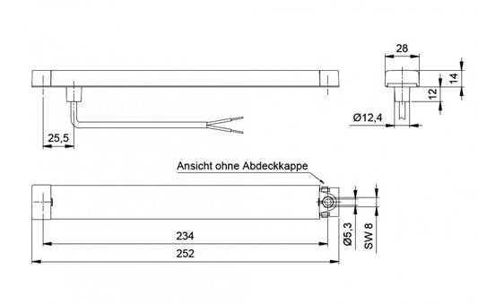 Jokon Remlicht LED L250 Langwerpig Rood
