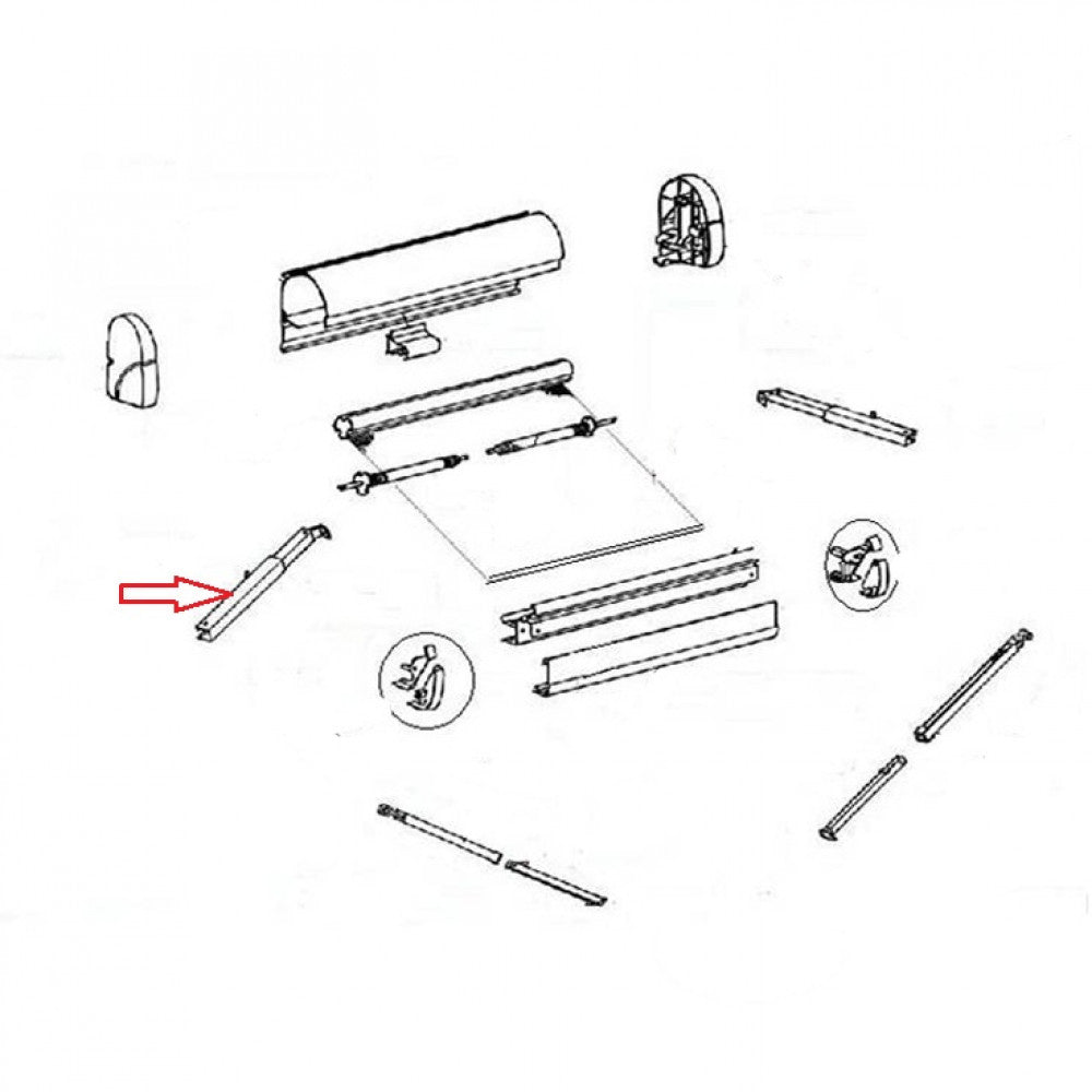 Thule Rafter Arm Assy LH 2000 2.60