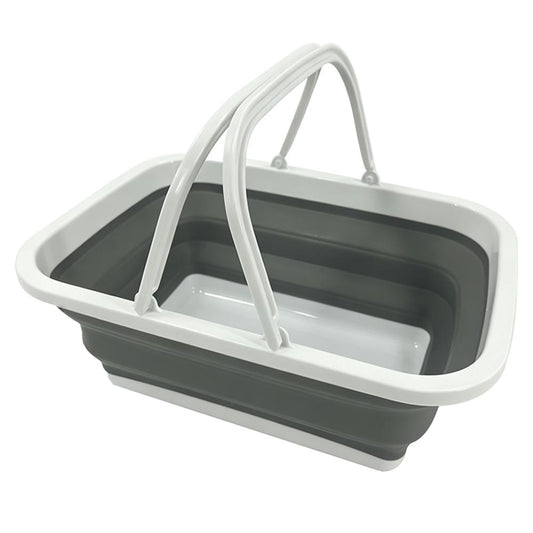 ViaMondo Mand met Hengsels Opvouwbaar Grijs/Wit 9.5L