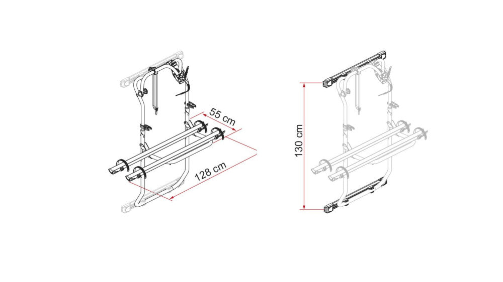 Fiamma Kit Bars Carry-Bike DJ Ducato >2006 Deep Black