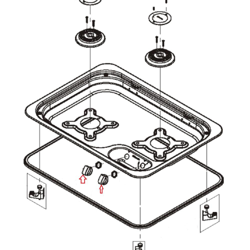 Dometic Draaiknop Kookplaat CE99 ZF