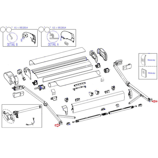 Thule 9200 Bevestingset Knikarmen Lead Rail
