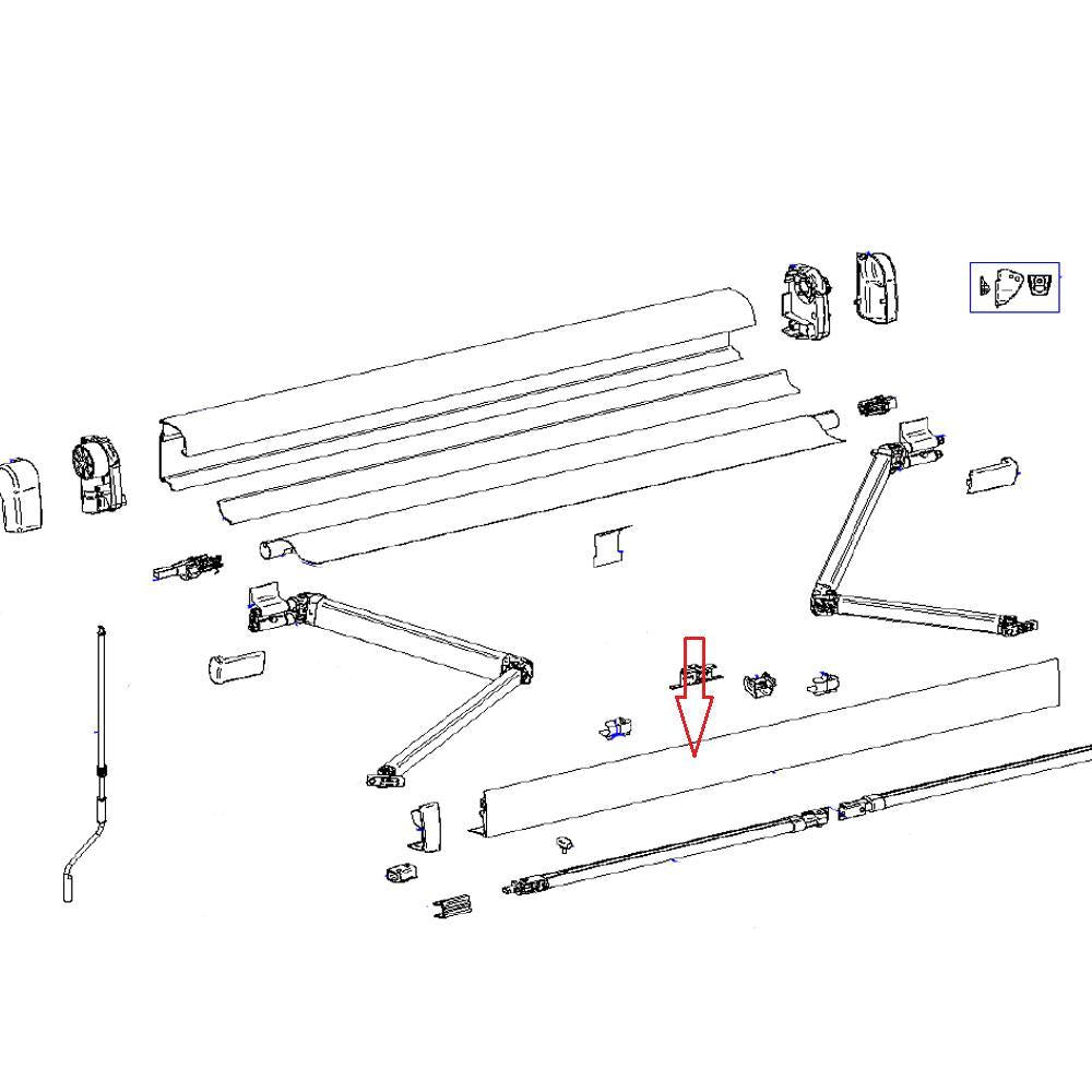 Thule Lead Rail 4200/4900 3.50 Wit