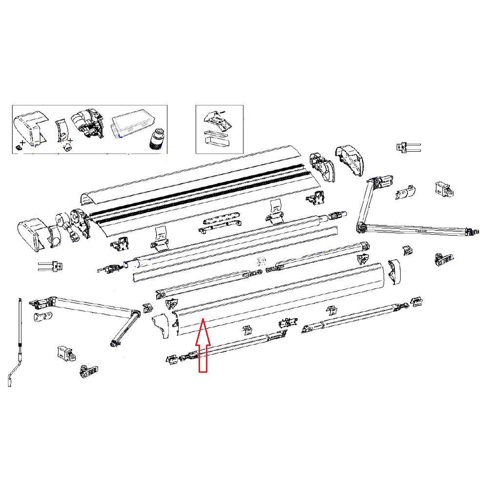 Thule 6300 Lead Rail 3.50 Geanodiseerd