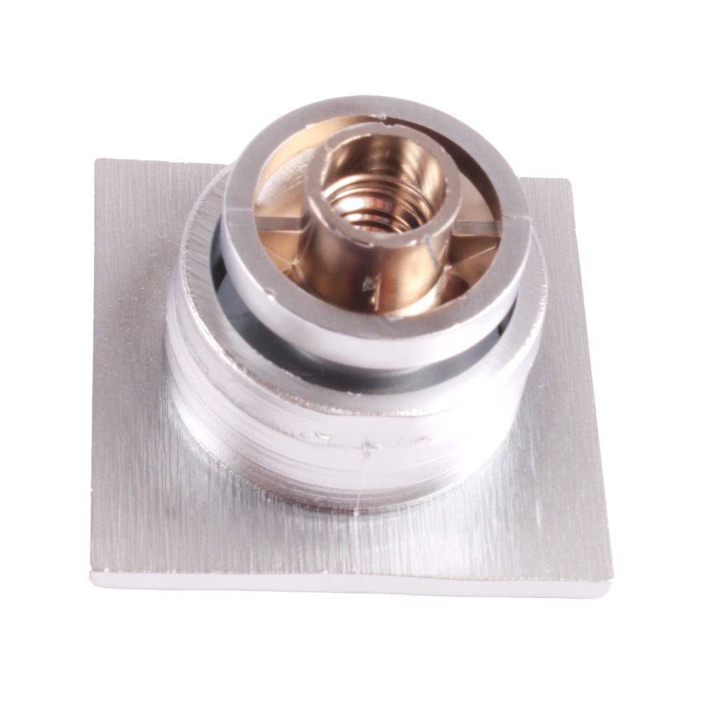 Mini Knop+Ring Vierkant Pushlock Nikkel Mat