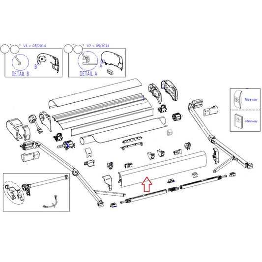 Thule 9200 Lead Rail 550m Wit