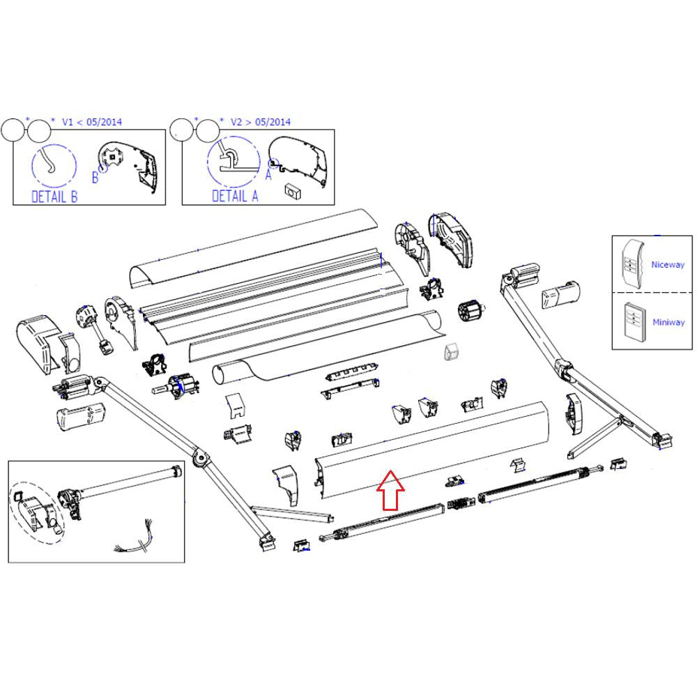 Thule 9200 Lead Rail 500m Crème