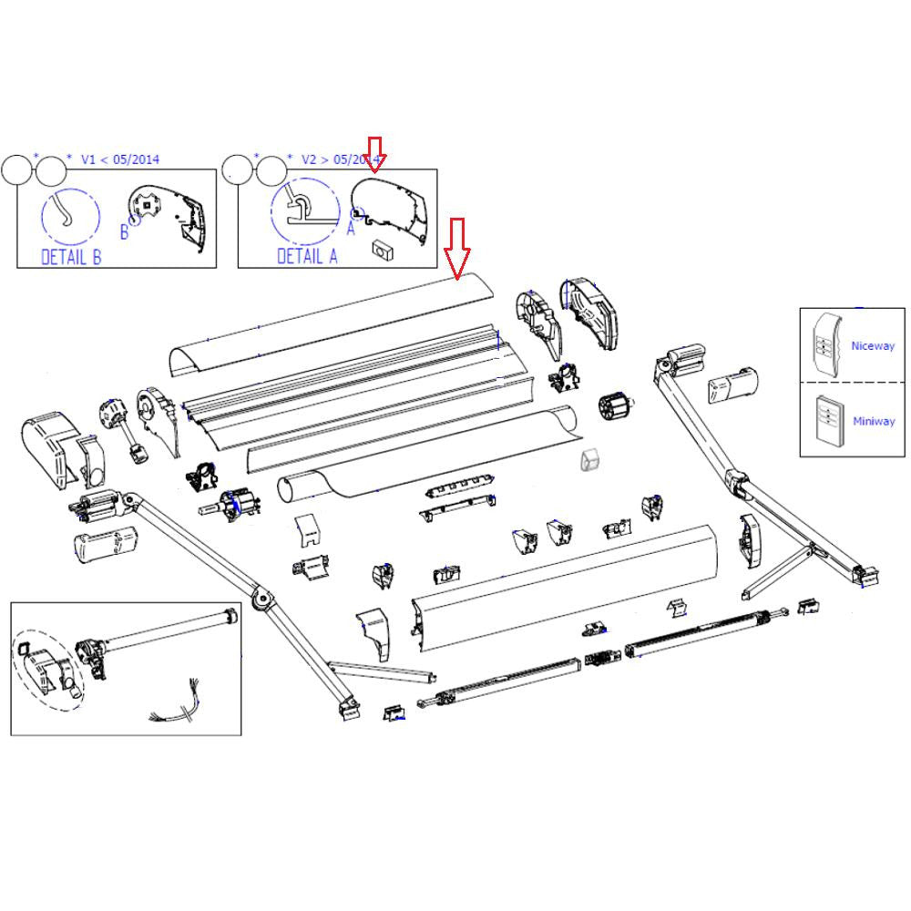 Thule 9200 Cover Housing 500m >05-2014 Geanodiseerd