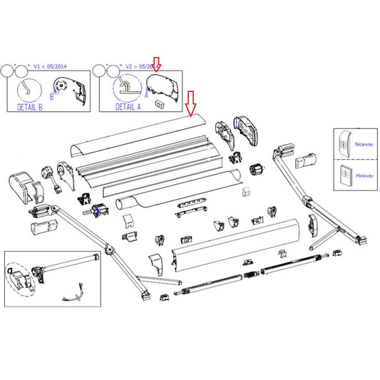 Thule 9200 Cover Housing 600m >05-2014 Wit
