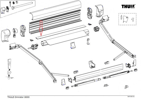 Thule Main Housing Bottom 8000 4.50