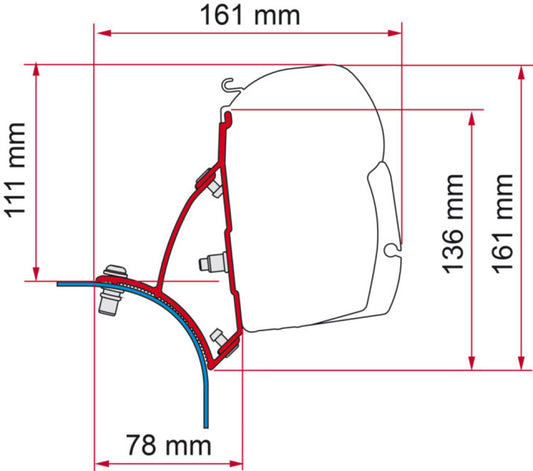 Fiamma Kit VW T5/T6 Lift Roof Deep Black F43