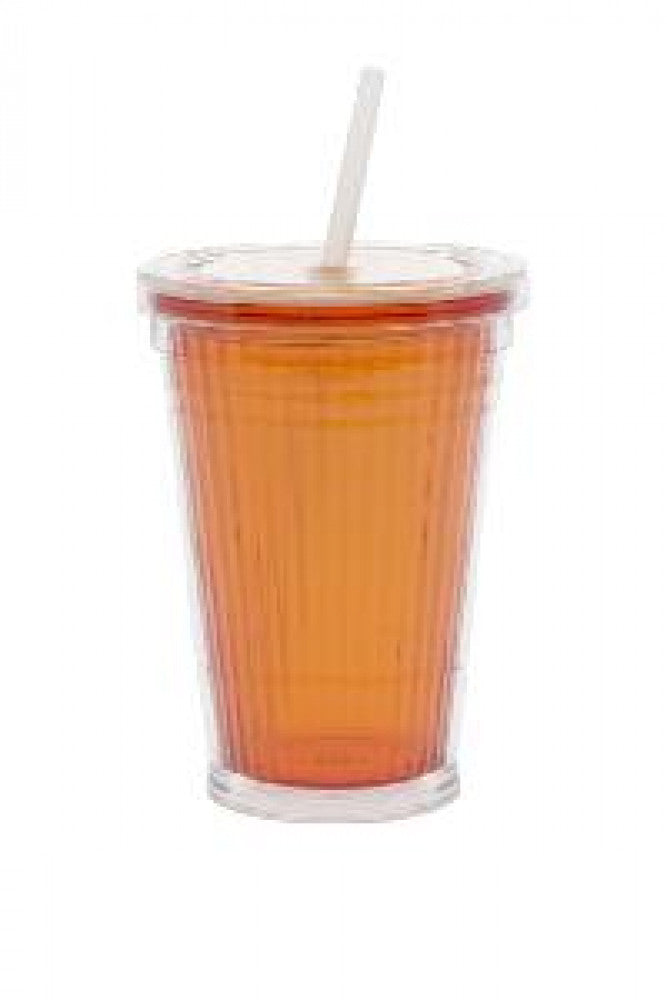 Gimex Drinkbeker met Rietje Oranje