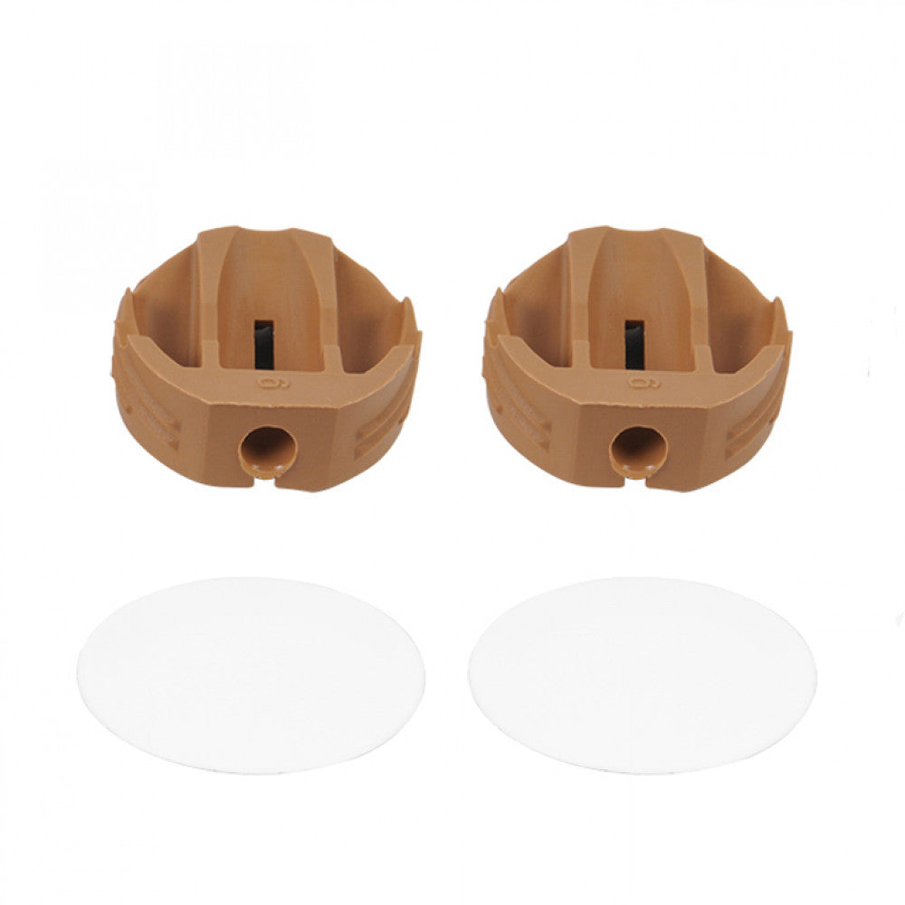 Hoekverbinder rond met afdekkap Wit