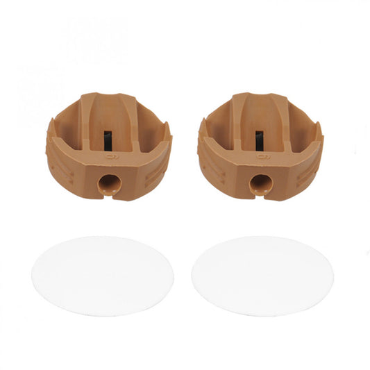 Hoekverbinder rond met afdekkap Wit