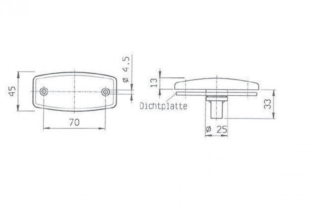 Jokon Breedtelicht PLR1006 met Reflector Rechthoekig Inbouw Wit