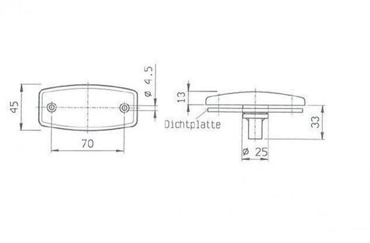 Jokon Breedtelicht PLR1006 met Reflector Rechthoekig Inbouw Wit