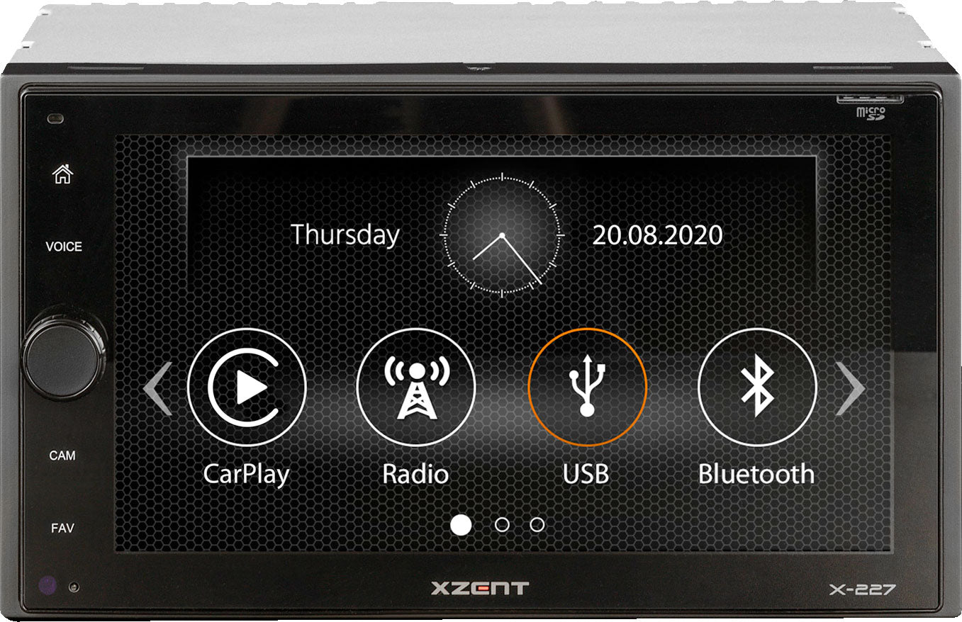 XZENT X-227 moniceiver DAB+ USB Apple CarPlay Bluetooth autoradio