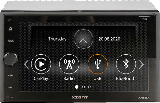 XZENT X-227 moniceiver DAB+ USB Apple CarPlay Bluetooth autoradio