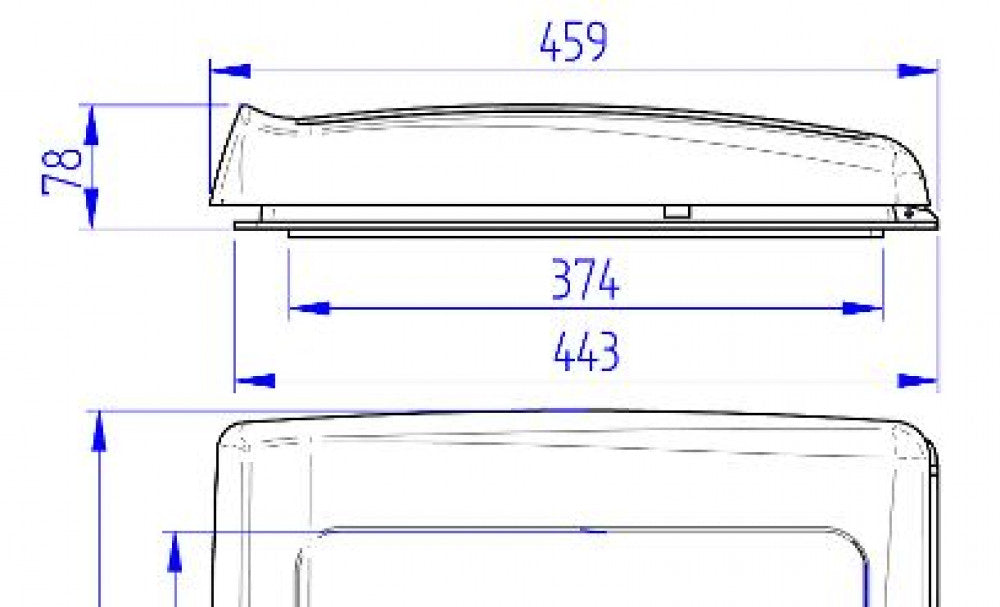 Thule Vent 12V Translucent 40x40cm