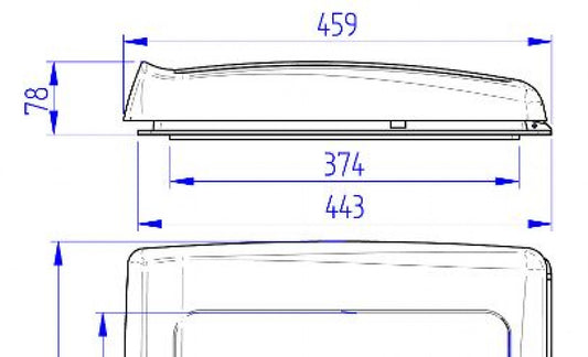 Thule Vent 12V Translucent 40x40cm