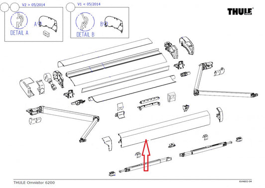 Thule lead rail 6200 4,5m white