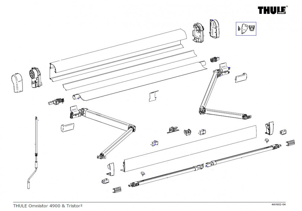 Thule Support Arm Oval 4900 3.50/4.50
