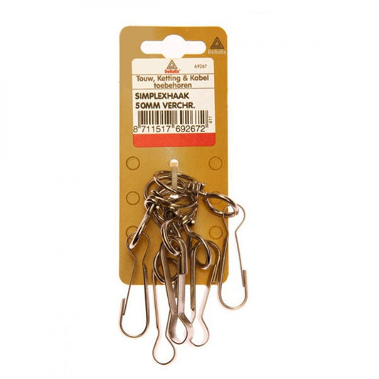 Deltafix Simplexhaak Vernikkeld 30mm Set 6st